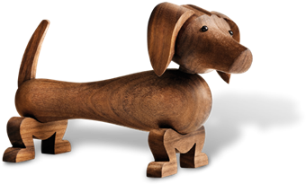 Rosendahl Wooden Animals - Dog (walnut) (460x460), Png Download
