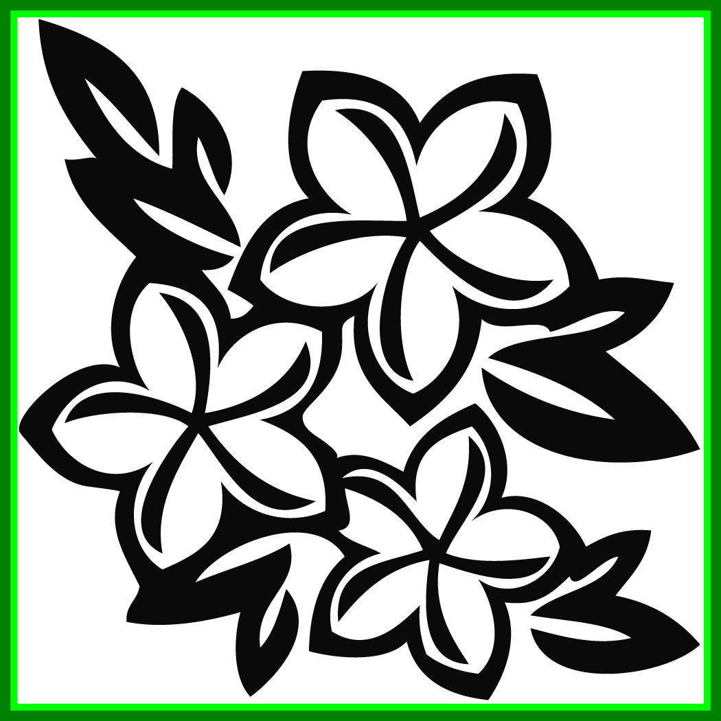 Clip Art Transparent Best Coloring Page And Of Style - Hawaii Flower Clip Art (1050x1050), Png Download