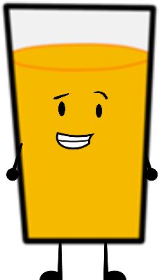 Orange Juice Pose - Cartoon (960x720), Png Download