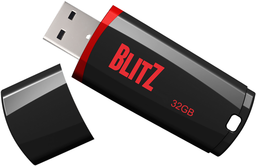Pen Drive Png Pic - Patriot Blitz 256 Gigabytes Black Usb Flash Drive (1024x1024), Png Download