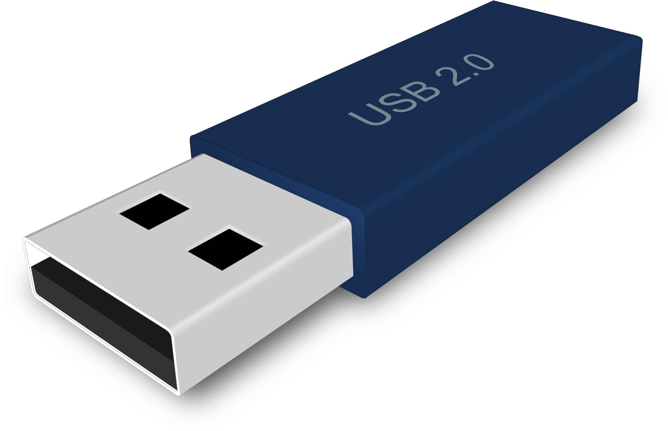 Computer Clipart Pendrive - Flash Drive Clip Art (2400x1800), Png Download