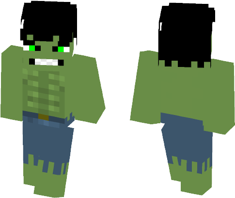 Incredible Hulk 2008 Wip - Spiderman Ps4 Minecraft Skin (584x497), Png Download