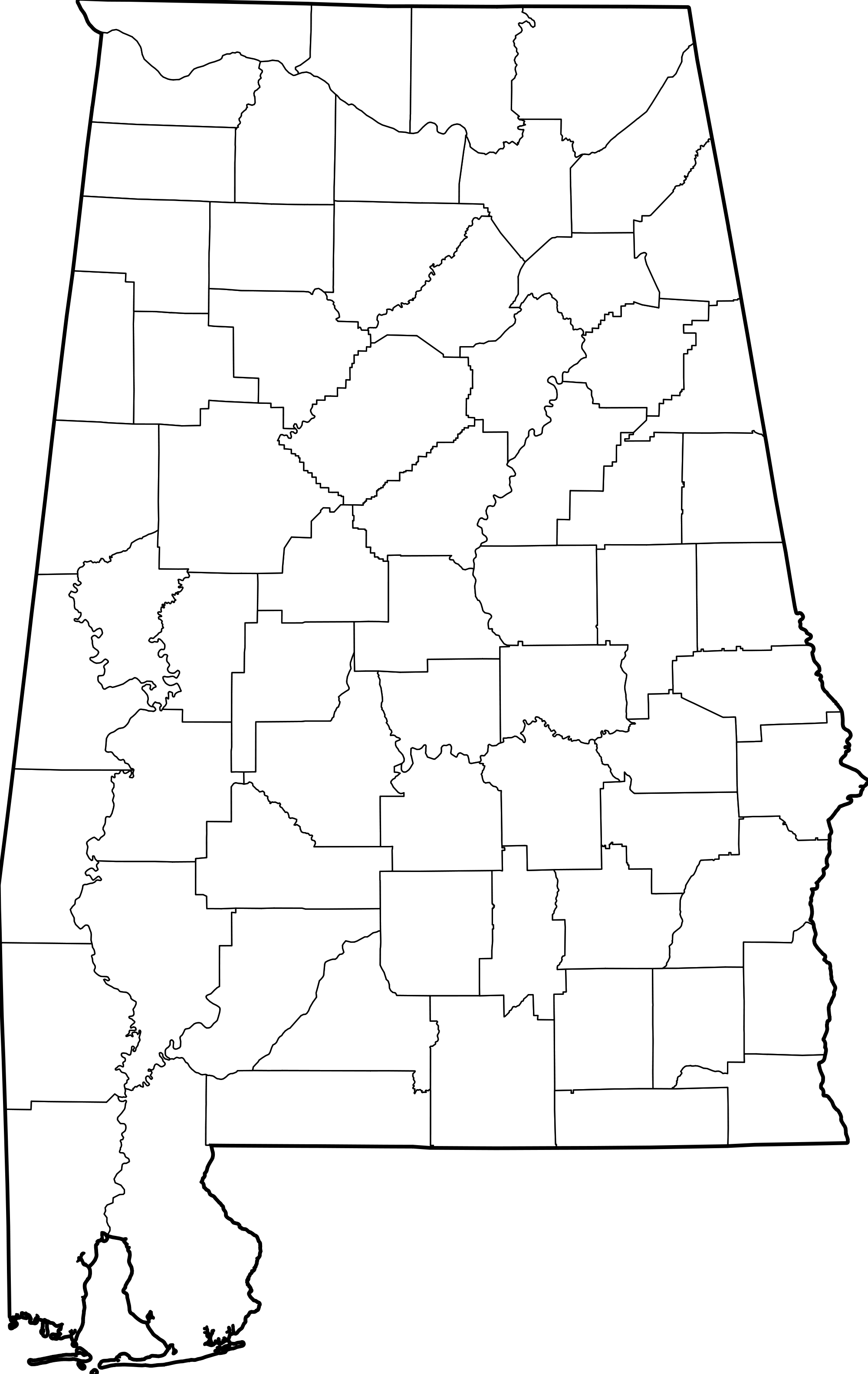 Open - Map Of Alabama Png (2000x3164), Png Download