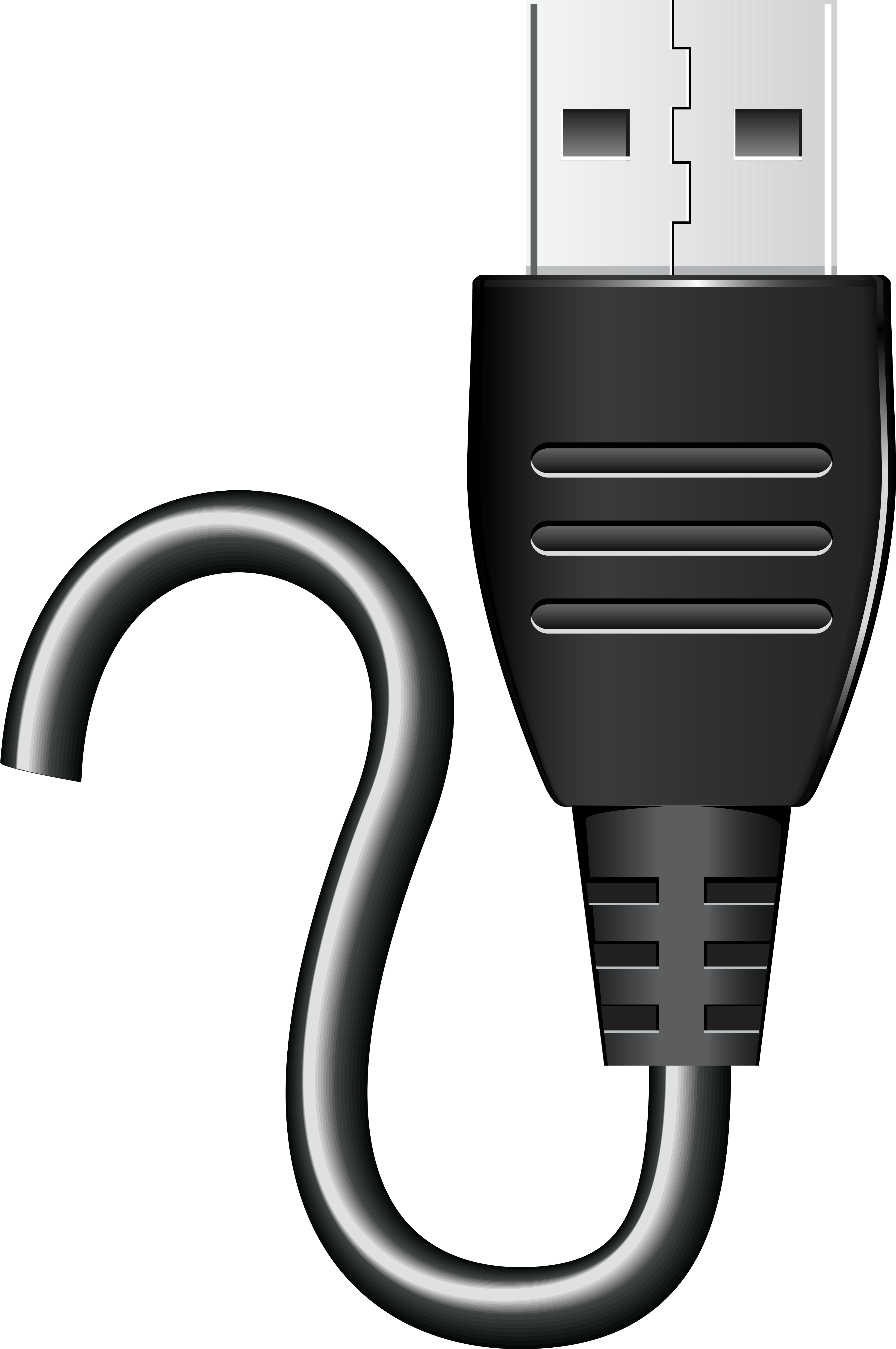 Usb Connector Png Clipart - Clip Art (4111x6191), Png Download