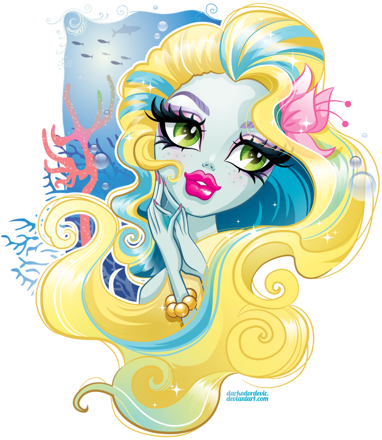 Darko Dordevic Fanart Of Adorable Lagoona Blue/monster - Lagoona Blue Monster High Art (800x937), Png Download