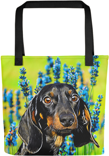 Tote Bag Dachshund - Concentrated Candle Scent .2220ml Blocks-lavender (580x580), Png Download