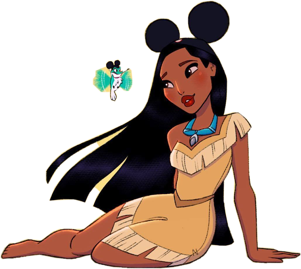 Pocahontas Disney Cute Cartoon Drawing ❤ Xxxfreetoedit - The Walt Disney Company (1031x922), Png Download