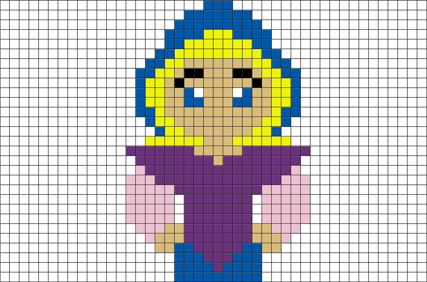 Perler Bead Disney Princes (880x581), Png Download