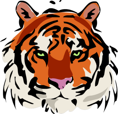 Tiger Head Png - Cafepress Tiger (face) Tile Coaster (400x387), Png Download