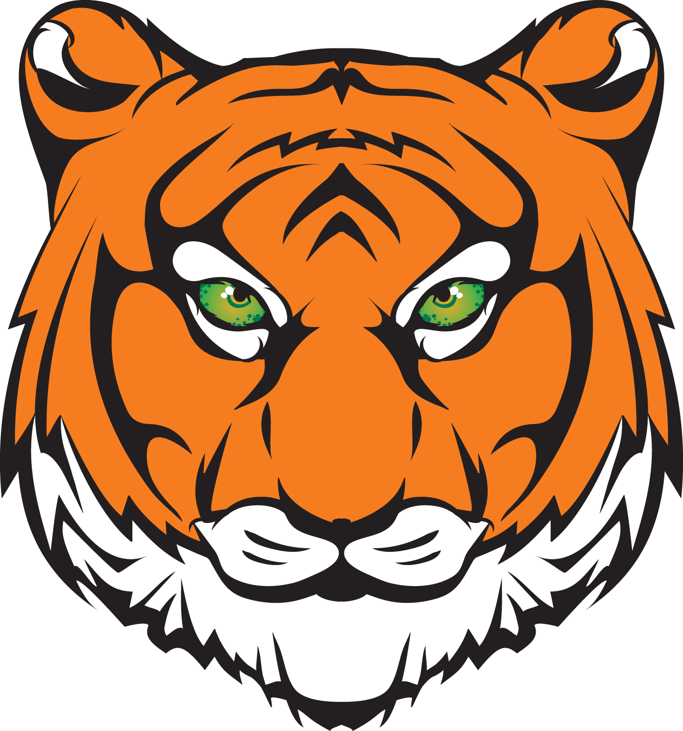 Tiger Head In Color - Milaca High School Wolves Mascot (1353x1448), Png Download