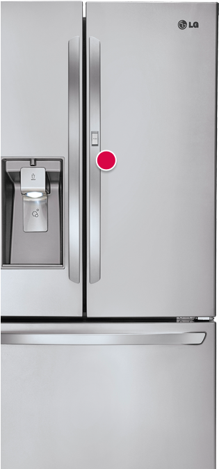 Clip Art Transparent Stock Two Door Refrigerator Transparent - Lg Fridge 2 Door (463x768), Png Download