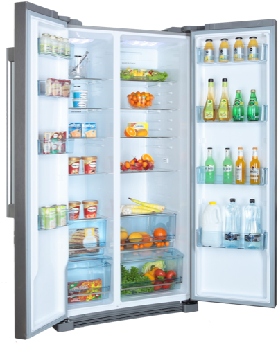 Fridge - Haier Hrf-628df6 570l Frost Free American Fridge Freezer (410x514), Png Download
