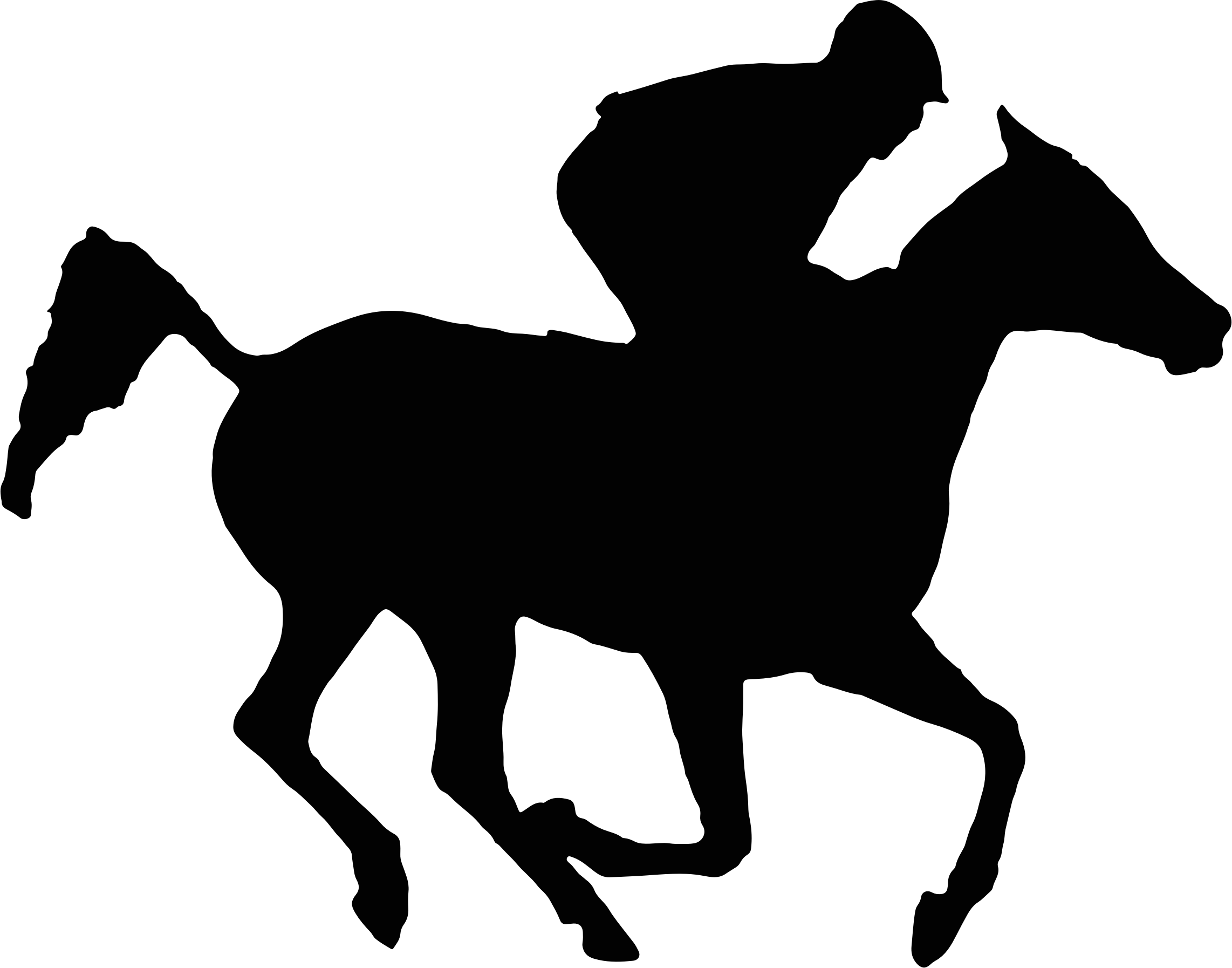 Vector Royalty Free Download Racing Horse Silhouette - Race Horse Png (2284x1794), Png Download