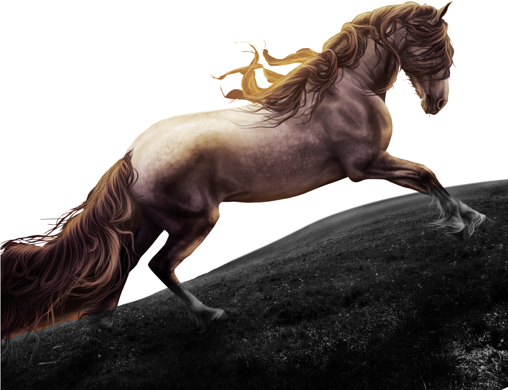 Running Horse Diamond Painting Rhinestones Mosaic 5d (1024x902), Png Download