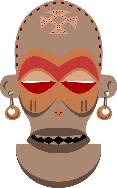 All Photo Png Clipart - African Mask Vector Png (469x750), Png Download