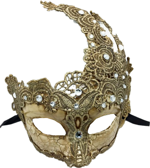 Crealuxe Vintage Gorgeous Venetian Mardigras Masquerade (480x539), Png Download