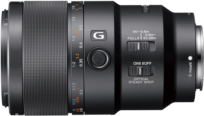 Image Courtesy Sony, Usa - Sony Fe 90mm F2.8 Macro G Oss Sel90m28g (1014x396), Png Download