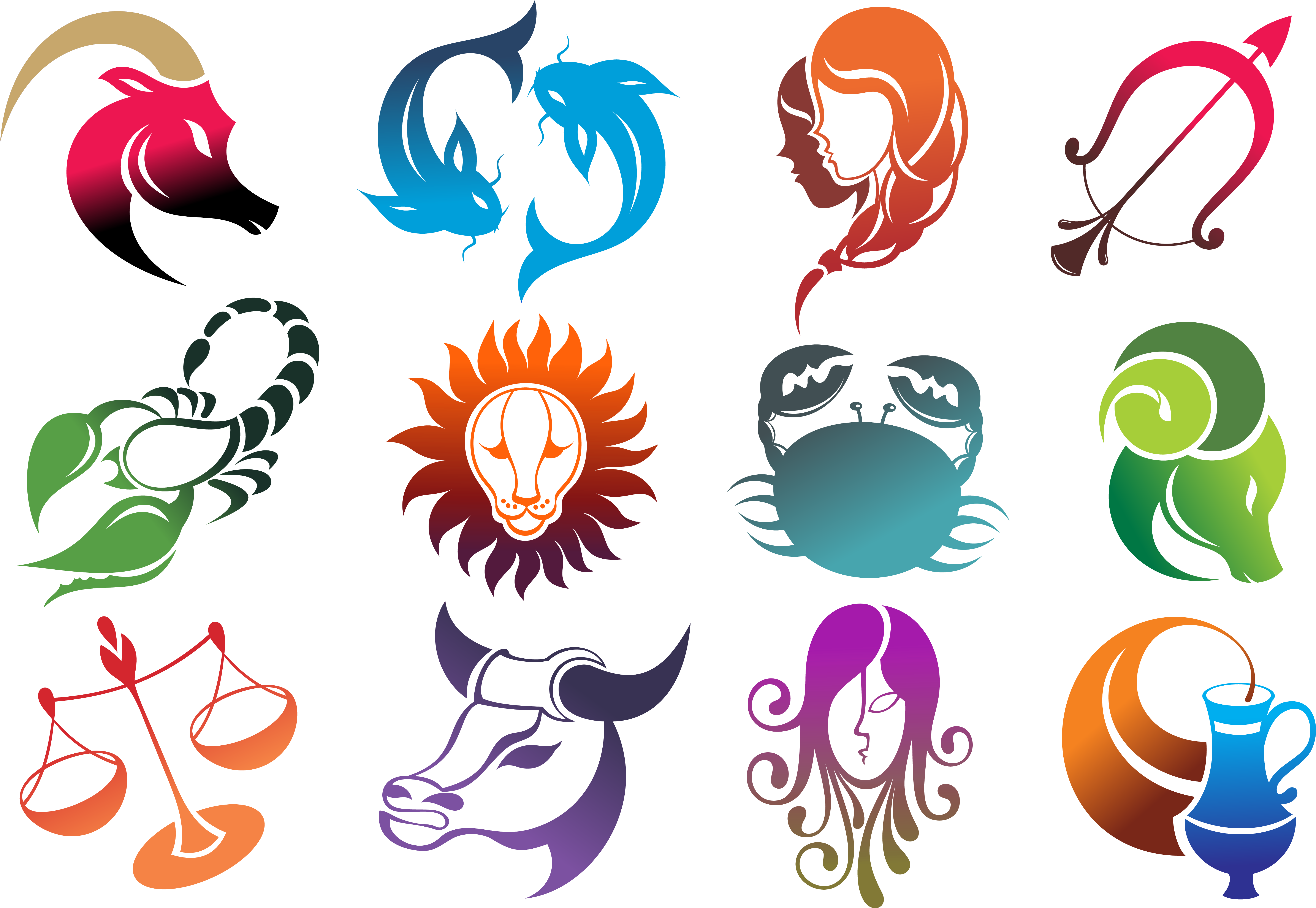 Zodiac Png Free Download - Horoscope Png (6376x4398), Png Download