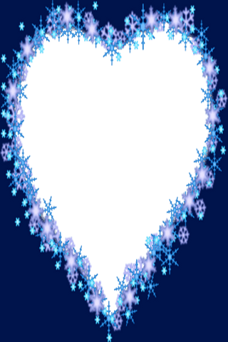 Blue Heart Frames - Shape Heart (320x480), Png Download