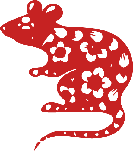 Zodiac Clipart Rat - Chinese New Year Rat 2018 (441x501), Png Download