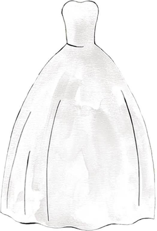 Wedding Dress Styles & Shapes - Ball Gown Wedding Dress Silhouette (524x770), Png Download
