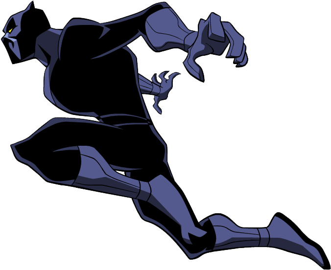 Black Panther Png Vector - Black Panther Avengers Animated Series (693x569), Png Download