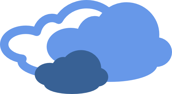 Heavy Clouds Weather Symbol Clip Art Free Vector 4vector - Weather Symbols Cloudy (600x327), Png Download