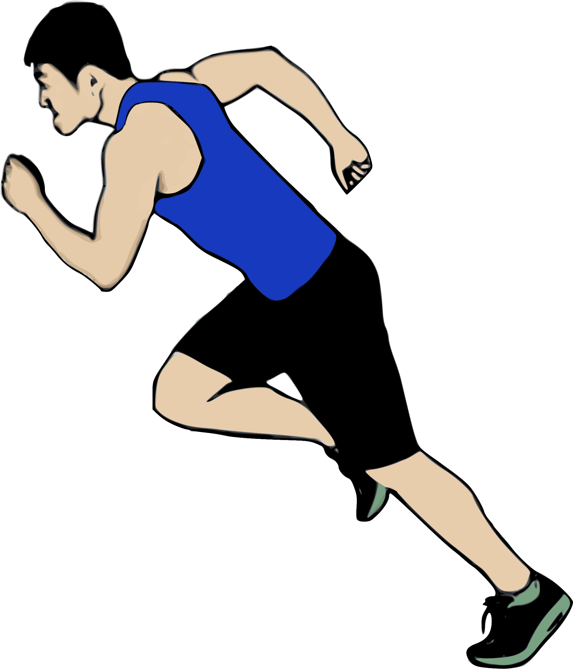 Clipart - Man Running Clipart (2148x2400), Png Download