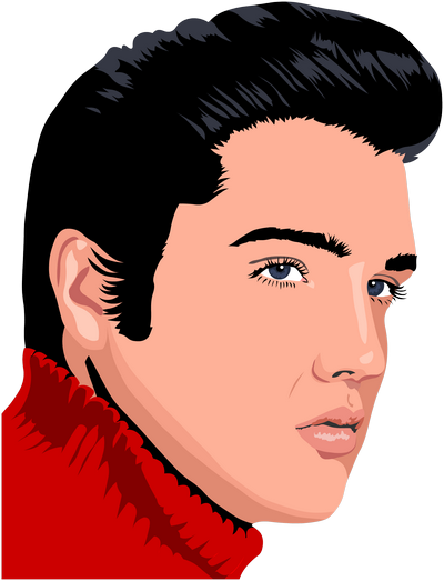 Elvis Presley 2773355 - Elvis Presley Vector Art (400x523), Png Download