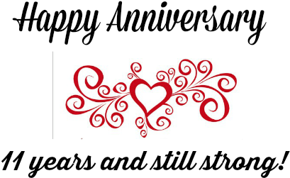 Happy Anniversary ~ 11 Years Today - Happy 11th Wedding Anniversary (453x327), Png Download