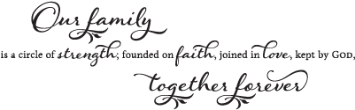 Download Free Quotes - Our Family A Circle Of Strength Founded (450x450), Png Download