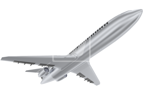 Airplane On The Sky Png - Plane Render Png (550x366), Png Download