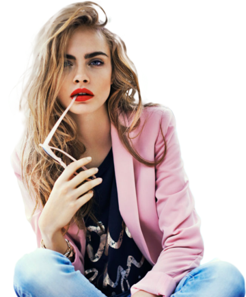Cara Delevingne Png Images Transparent Free Download - Cara Delevingne Png (400x433), Png Download