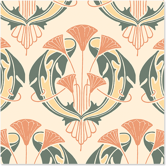 Invitation Art Deco Pepperandjoy Back - Art Nouveau (700x700), Png Download