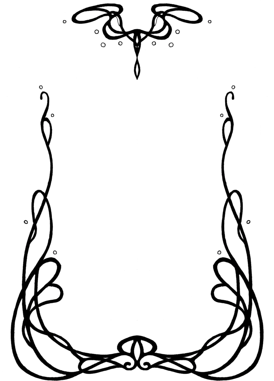 Art Nouveau Designs - Art Nouveau Border Designs (900x1238), Png Download