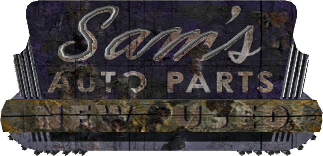 Neon Sign Sams Autoparts - Label (1172x704), Png Download