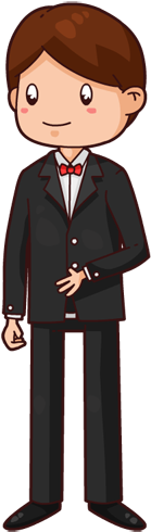 Bride Groom Clipart - Groom Clipart (268x552), Png Download