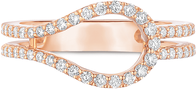 Roberto Coin Classic Diamond 18k Rose Gold Art - Gold (1600x1600), Png Download