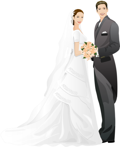 Zzz - Wedding Couple Cliparts (405x500), Png Download
