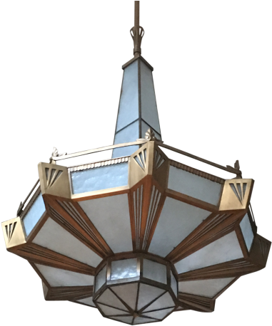 Art Deco Chandelier Within Viyet Designer Furniture - 1920's Art Deco Chandeliers (736x460), Png Download