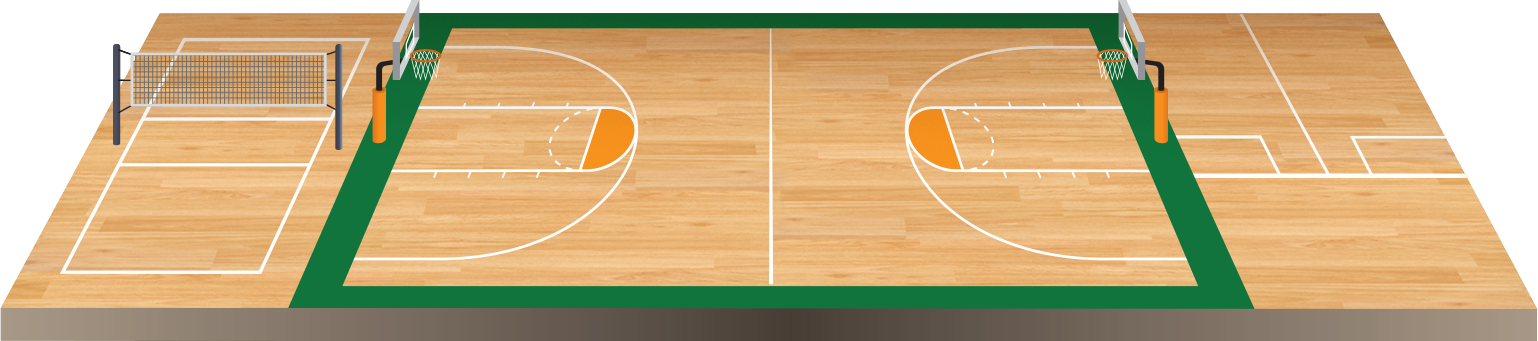 Another Basketball Icons Png - Basketball Court (1538x341), Png Download
