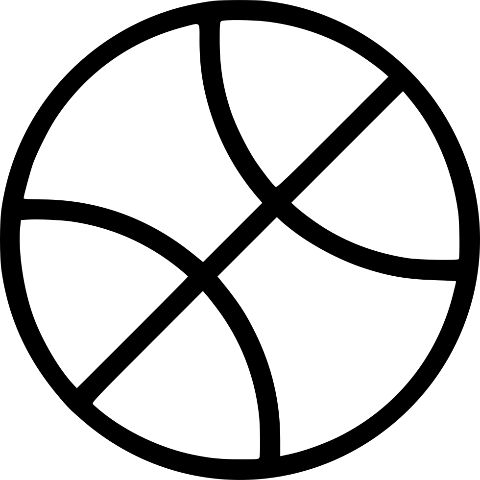 Basketball Volleyball Footbal Playing Ball Court Comments - No Symbol Black Transparent (980x980), Png Download