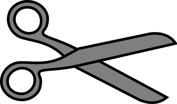 Cartoon Scissors (600x353), Png Download