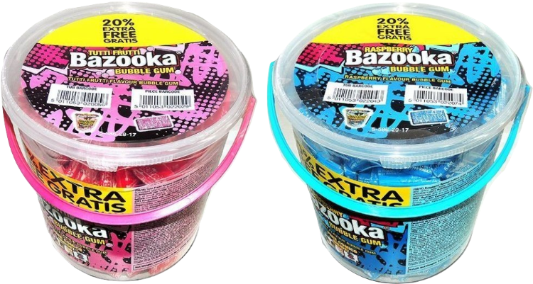 Bazooka Gum Tub Special Offer X 2 7948 P - Ice Cream (800x420), Png Download