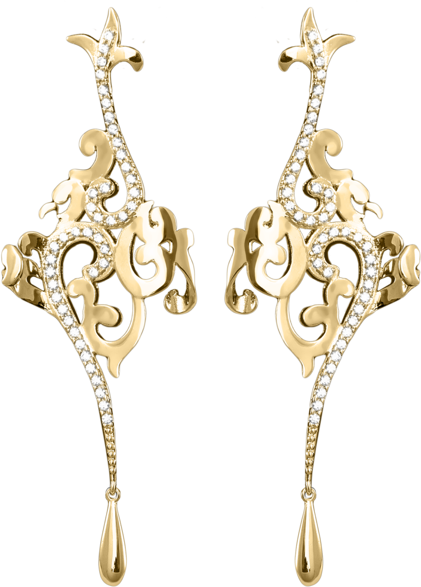 Henna Earrings - Earrings (1900x1200), Png Download