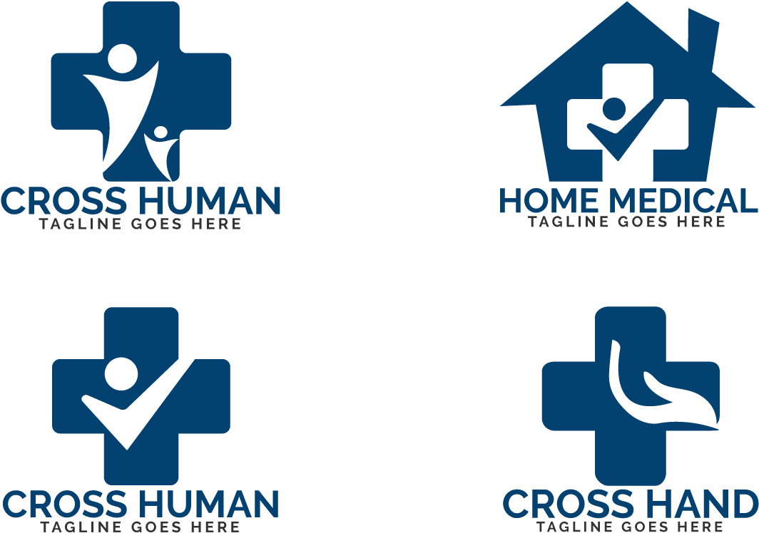 Home Medical Logo Design Set - Graphic Design (1500x1000), Png Download