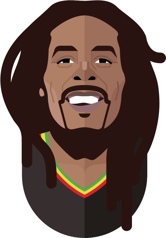 Bob Marley Poster - Illustration (1191x1684), Png Download