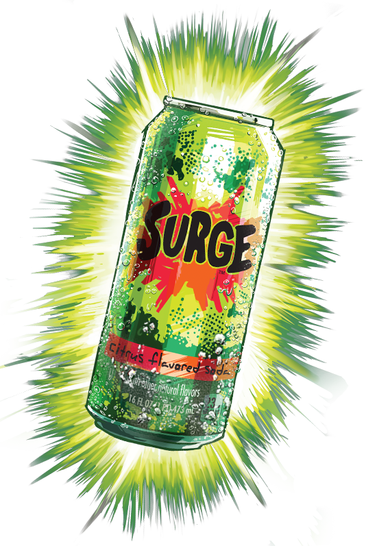 The Legendary Surge Soda Is Back - Surge Soda (534x797), Png Download