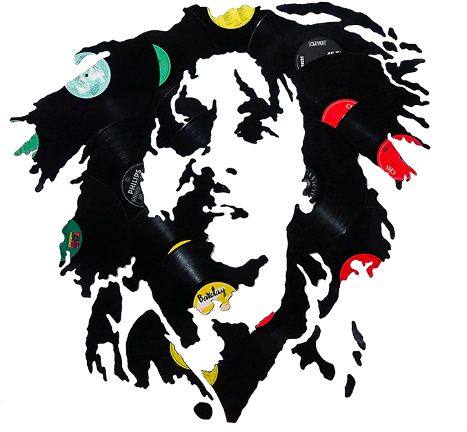 Bob Marley By Willy Bass - Bob Marley Stencil Art (700x669), Png Download