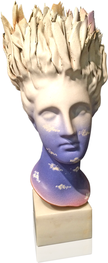 Greek Surrealist Ceramic Sculptured Celestial Head - Bust (1024x1024), Png Download